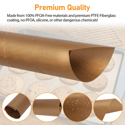BBQ Copper Grill Mats Outdoor Non Stick Reusable Baking Sheets for Grilling