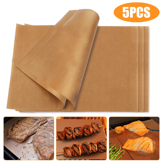 BBQ Copper Grill Mats Outdoor Non Stick Reusable Baking Sheets for Grilling