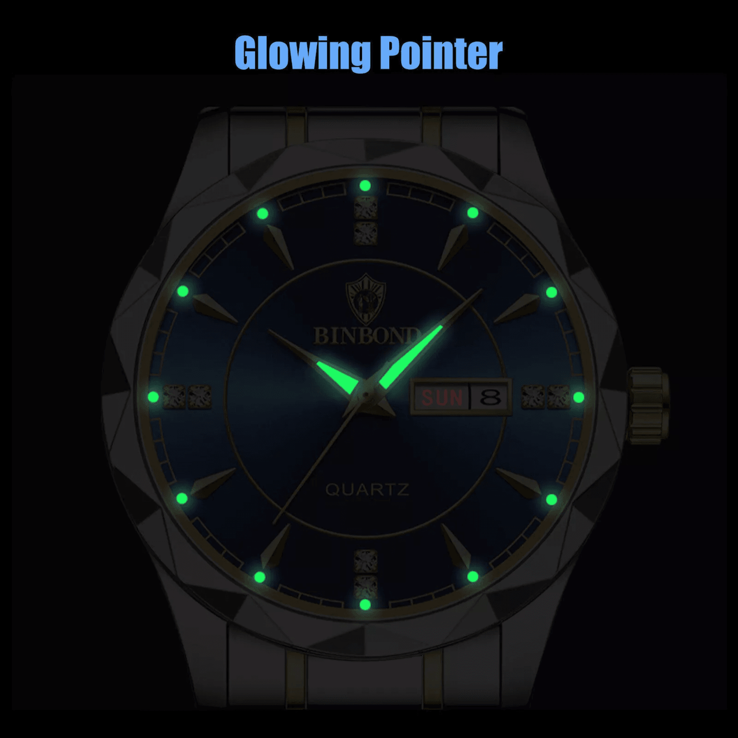 Waterproof Men's Luxury Quartz Watch Stainless Steel, Luminous Classic Business Timepiece