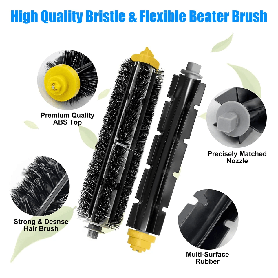 Vacuum Filter Brush Cleaner Replacement Kit for iRobot Roomba, Compatible with Durable Side Brush and Filters