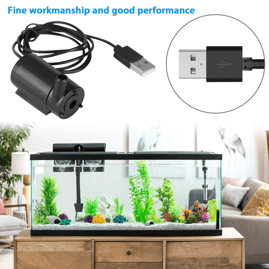 Mini Submersible Water Pump, Quiet Motor for Home, Fountain, Pond Use