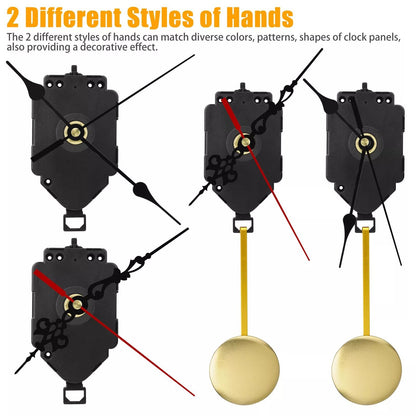 Quartz Wall Clock Pendulum Swing Movement – DIY Mechanism Kit with Silent Motor for Repair & Chime Clock Parts