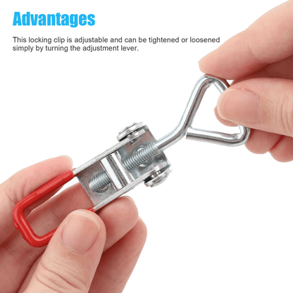 2 PCS Steel Toggle Latch Catch Adjustable Lock Clamp, Anti-Rust Clip for Box, Case, Cabinet, Door, 100kg Load Capacity