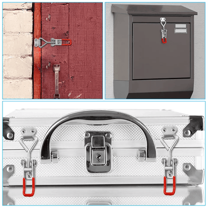 2 PCS Steel Toggle Latch Catch Adjustable Lock Clamp, Anti-Rust Clip for Box, Case, Cabinet, Door, 100kg Load Capacity