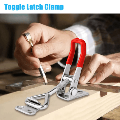 2 PCS Steel Toggle Latch Catch Adjustable Lock Clamp, Anti-Rust Clip for Box, Case, Cabinet, Door, 100kg Load Capacity