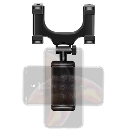 Car Phone Holder for Rearview Mirror, Rotatable & Adjustable Mount