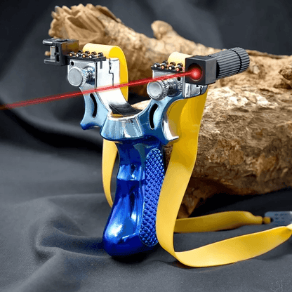 Hunting Professional Catapult Laser Slingshot with Rubber Aim Point Target, Ergonomic Design, Precision Accuracy