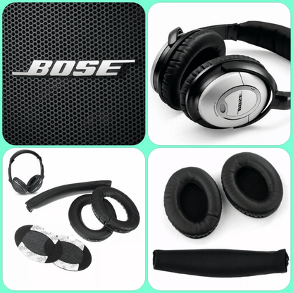 Headband & Replacement Ear Pads for BOSE Quiet Comfort, Durable Leather Foam Cushions, Easy Installation, Perfect Fit