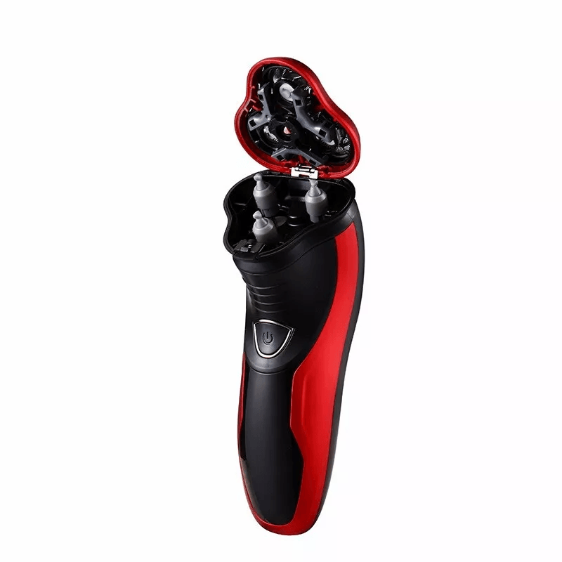 Cordless Mens Razor Rotary Waterproof Electric Shaver, Wet Dry Grooming Tool with Pop-Up Trimmer and Floating Shaving