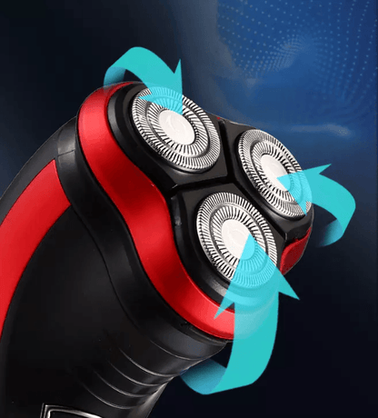 Cordless Mens Razor Rotary Waterproof Electric Shaver, Wet Dry Grooming Tool with Pop-Up Trimmer and Floating Shaving