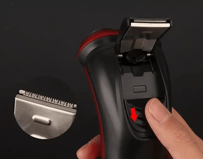 Cordless Mens Razor Rotary Waterproof Electric Shaver, Wet Dry Grooming Tool with Pop-Up Trimmer and Floating Shaving