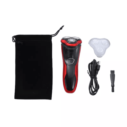 Cordless Mens Razor Rotary Waterproof Electric Shaver, Wet Dry Grooming Tool with Pop-Up Trimmer and Floating Shaving