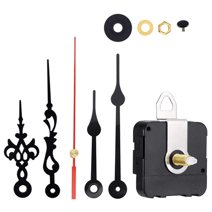 DIY Clock Parts Movement Quartz Mechanism Kit, Wall Clock Repair Replacement Tool with Silent Motor & Hands Set