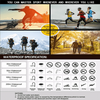 Waterproof Digital Sports Watch Military Tactical LED Wristwatch for Men