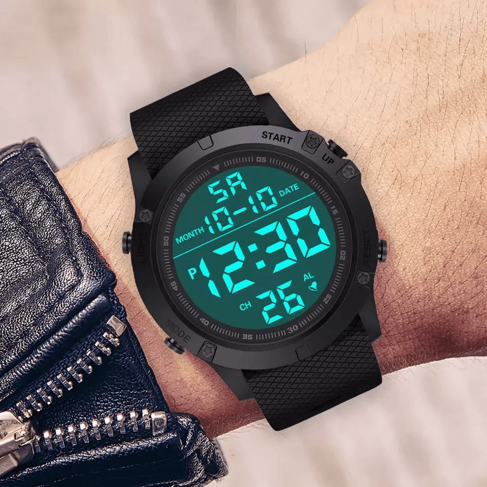 Waterproof Digital Sports Watch Military Tactical LED Wristwatch for Men