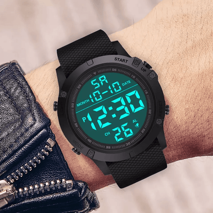Waterproof Digital Sports Watch Military Tactical LED Wristwatch for Men