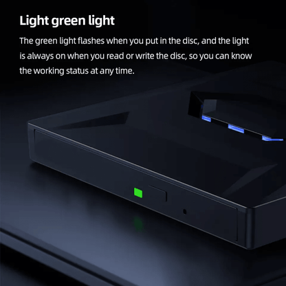 External CD DVD Drive USB, Writer Burner Player for PC Laptop Windows Mac, Portable Optical Drive with SD/USB Hub