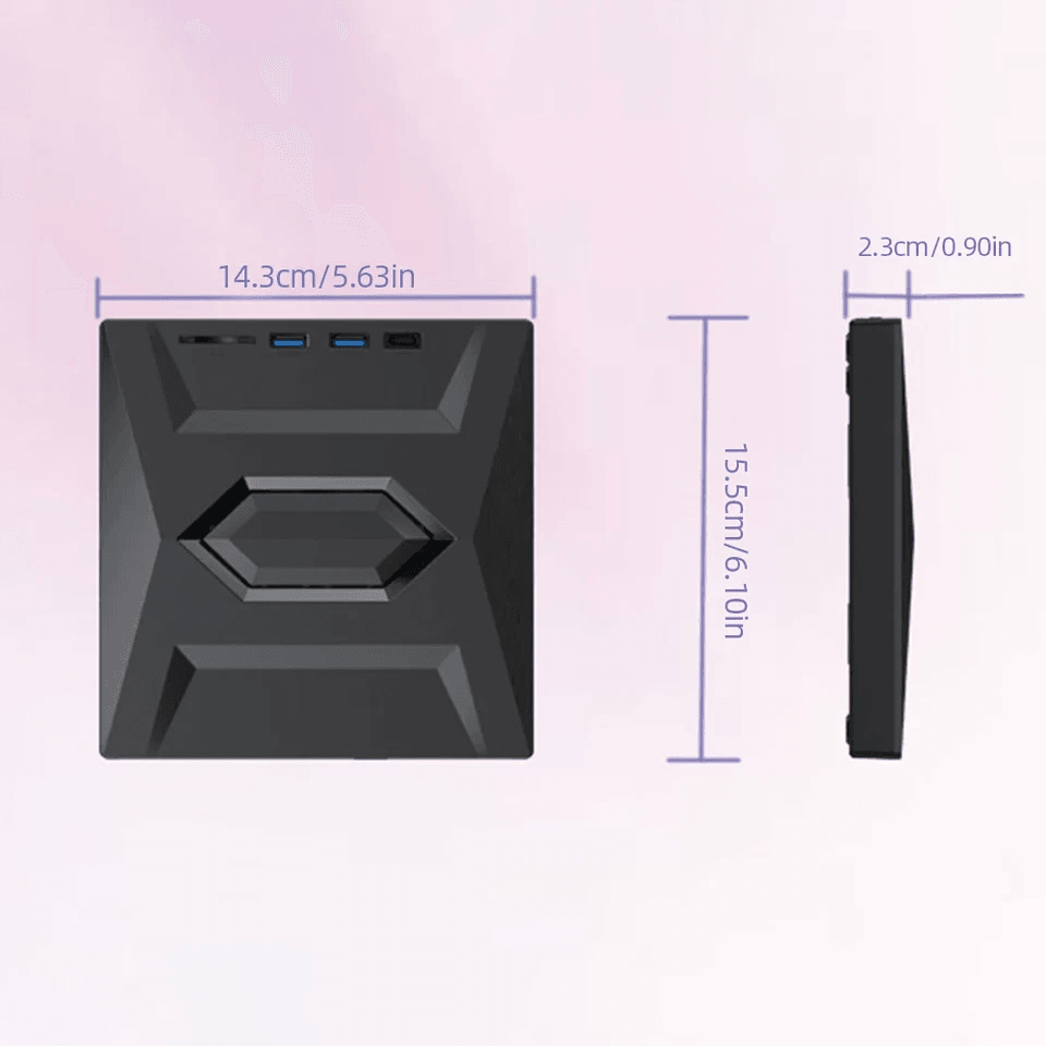 External CD DVD Drive USB, Writer Burner Player for PC Laptop Windows Mac, Portable Optical Drive with SD/USB Hub