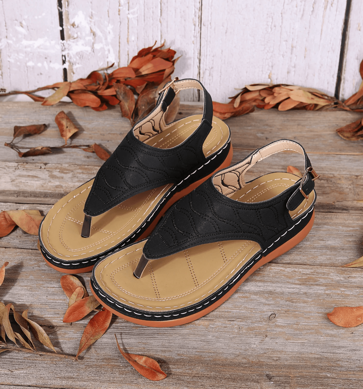 Women Orthopedic Sandals Casual Flat Shoes Flip Flops with Arch Support, Bunion Correction, Non-Slip Comfortable Slides