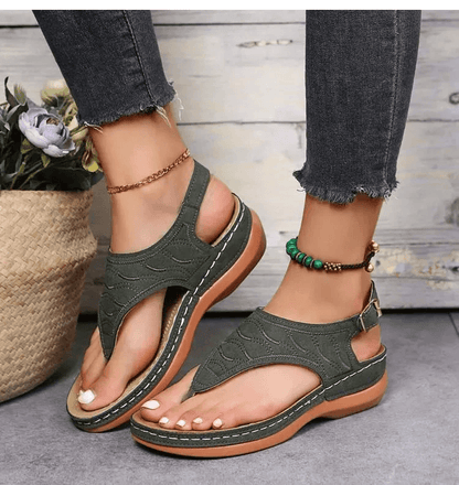Women Orthopedic Sandals Casual Flat Shoes Flip Flops with Arch Support, Bunion Correction, Non-Slip Comfortable Slides