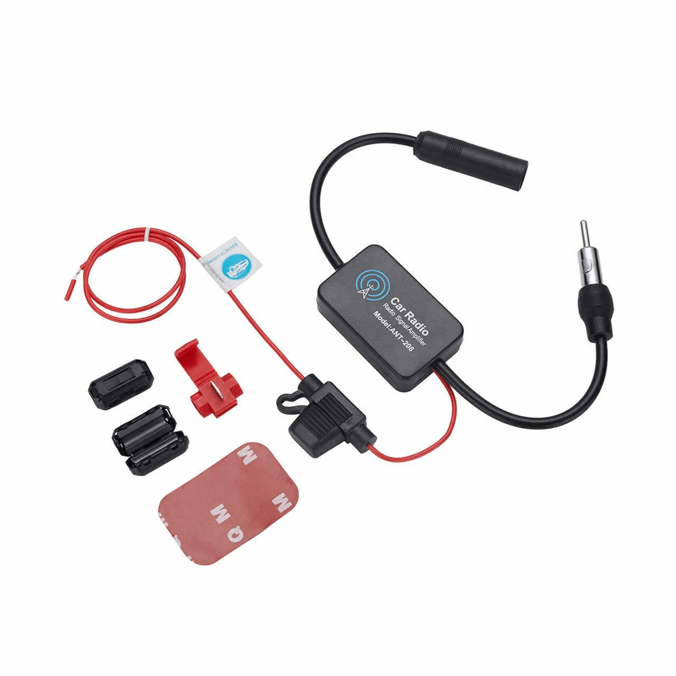 Car FM/AM Radio Antenna Signal Booster Amp Aerial Amplifier for Auto Stereo