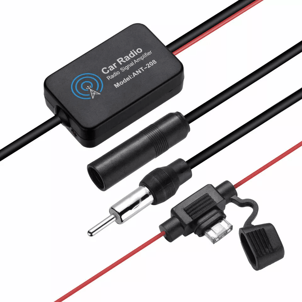 Car FM/AM Radio Antenna Signal Booster Amp Aerial Amplifier for Auto Stereo