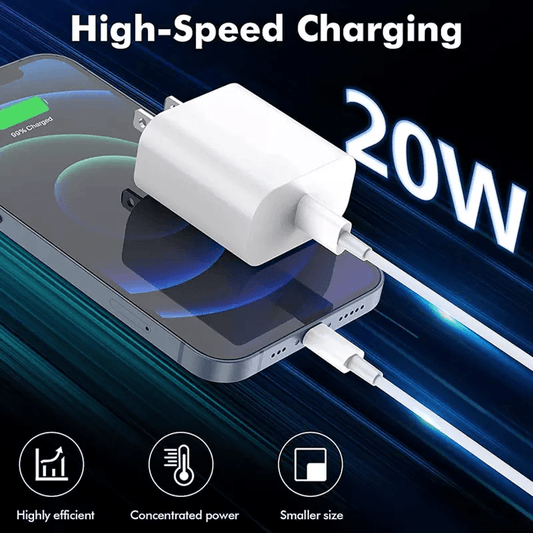 Super Fast Charger Type C For iPhone USB-C 20W PD Wall Adapter with Cable Fast Char