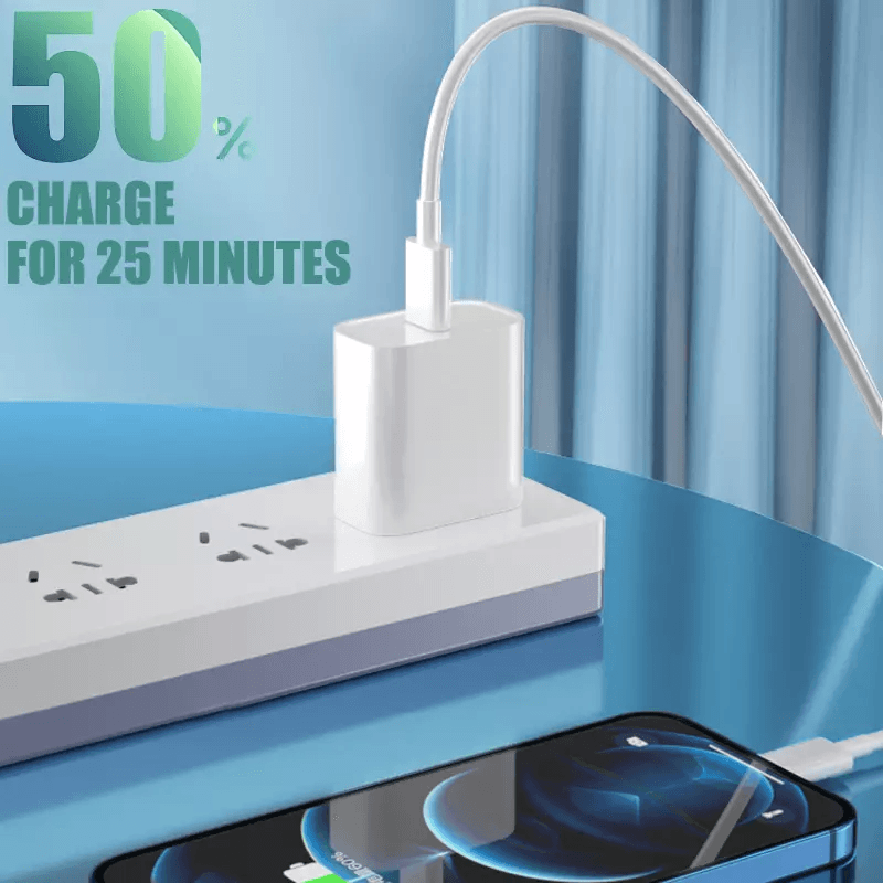 Super Fast Charger Type C For iPhone USB-C 20W PD Wall Adapter with Cable Fast Char