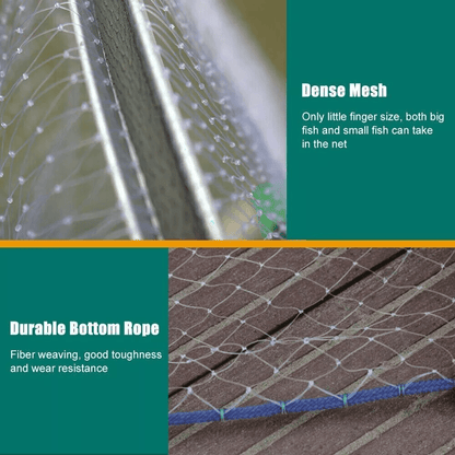 6/8/10/12/16FT Fishing Cast Net Bait Easy Throw Hand Cast Strong Nylon Mesh with Heavy Zinc Sinkers