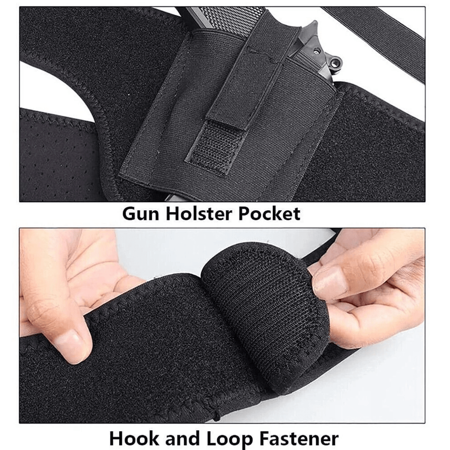 Tactical Concealed Carry Shoulder Waist Pistol Holster Universal Hand Gun Holder Pouch with Adjustable Straps for Chest