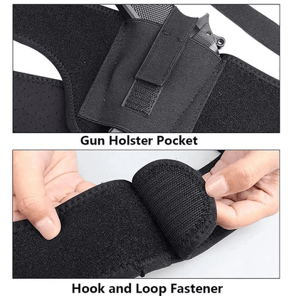 Tactical Concealed Carry Shoulder Waist Pistol Holster Universal Hand Gun Holder Pouch with Adjustable Straps for Chest