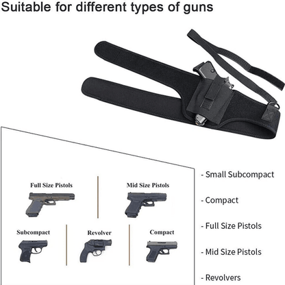 Tactical Concealed Carry Shoulder Waist Pistol Holster Universal Hand Gun Holder Pouch with Adjustable Straps for Chest