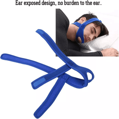 Snore Stop Anti Snoring Chin Strap – Sleep Apnea Belt for Mouth Breathers, Adjustable Neoprene Jaw Support