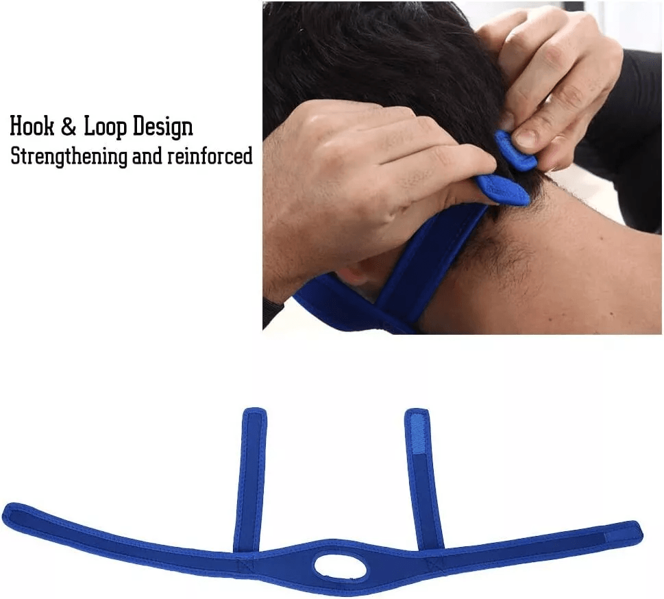 Snore Stop Anti Snoring Chin Strap – Sleep Apnea Belt for Mouth Breathers, Adjustable Neoprene Jaw Support