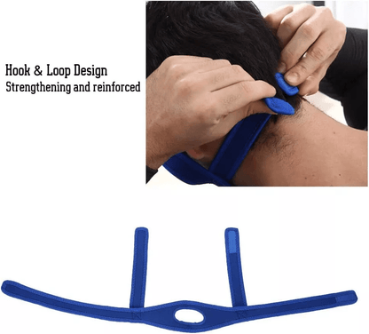 Snore Stop Anti Snoring Chin Strap – Sleep Apnea Belt for Mouth Breathers, Adjustable Neoprene Jaw Support