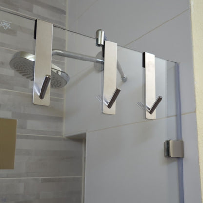 Stainless Steel S-Shape Door Back Towel Rack – Bathrobe Hanger & Holder Hooks for Shower & Bathroom