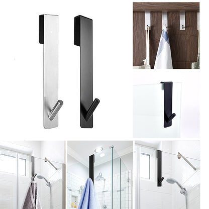 Stainless Steel S-Shape Door Back Towel Rack – Bathrobe Hanger & Holder Hooks for Shower & Bathroom