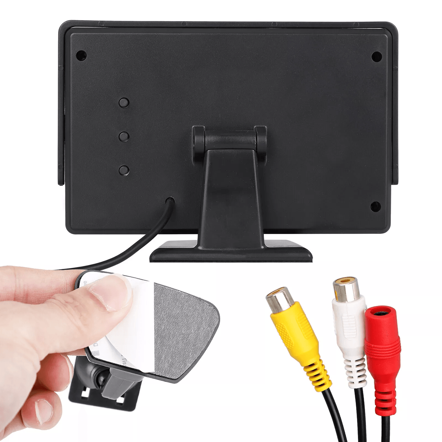 4.3" HD Monitor Car Backup Reverse Camera Kit with Night Vision Waterproof Rear View Parking License Plate System