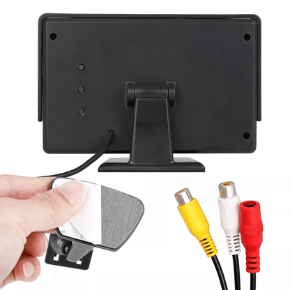 4.3" HD Monitor Car Backup Reverse Camera Kit with Night Vision Waterproof Rear View Parking License Plate System