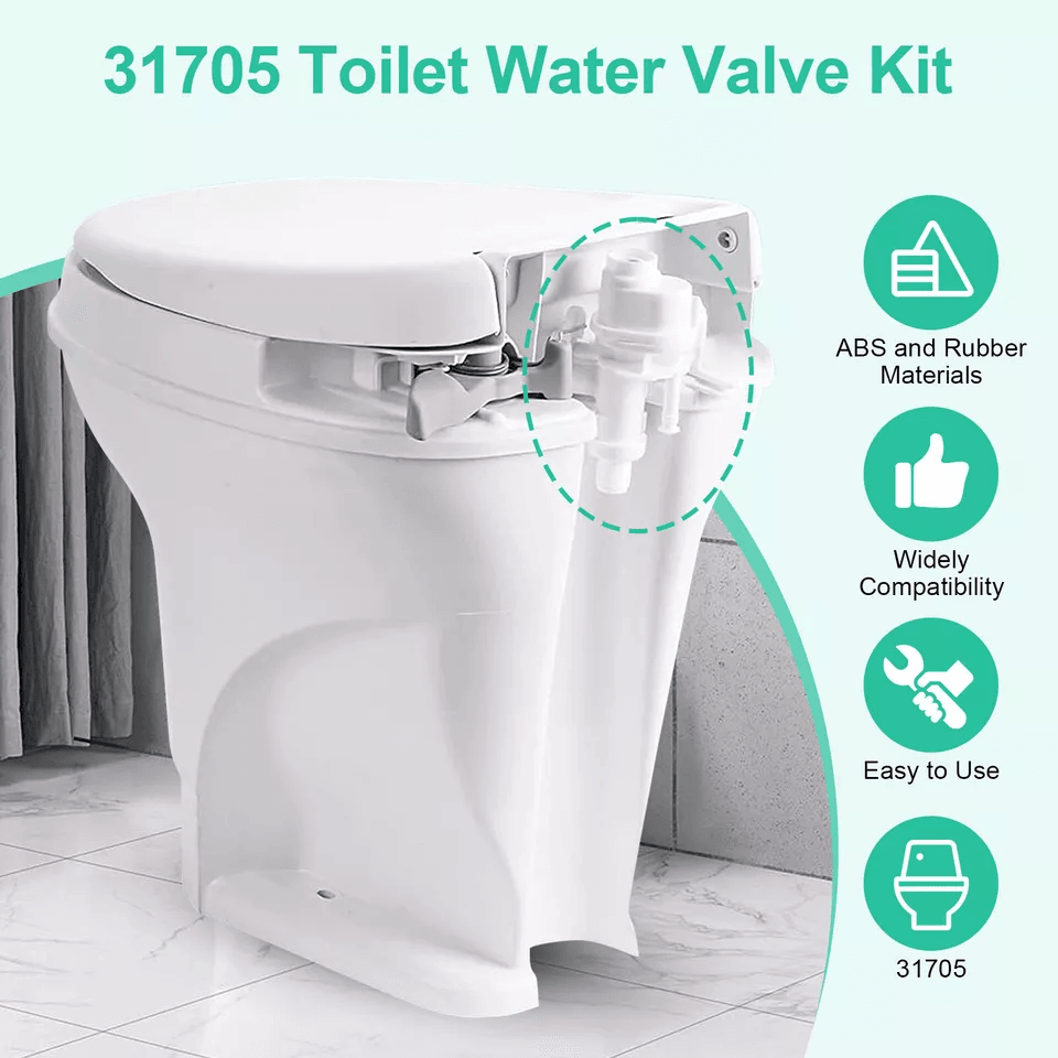 Upgraded Thetford Aqua Magic V RV Toilet Water Valve Replacement Part