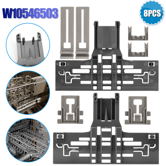 Dishwasher Top Rack Adjuster Replacement Kit, Upgrade Compatible with Whirlpool, Kenmore, Kitchenaid