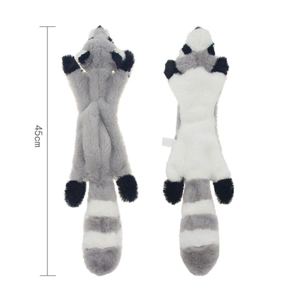 Stuffingless Plush Dog Toy Squeaky Crinkle Enhanced Chew Toy for Large Breeds Simulated Animal Design