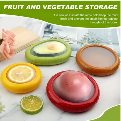 Silicone Food Storage Container Set, Leakproof, Stackable & Portable Fresh-Keeping Box for Fruits & Vegetables