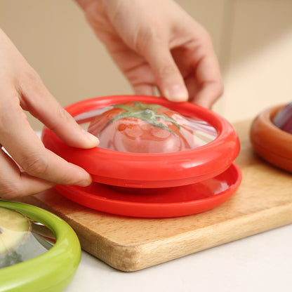 Silicone Food Storage Container Set, Leakproof, Stackable & Portable Fresh-Keeping Box for Fruits & Vegetables