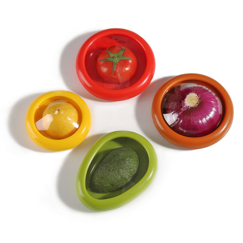Silicone Food Storage Container Set, Leakproof, Stackable & Portable Fresh-Keeping Box for Fruits & Vegetables