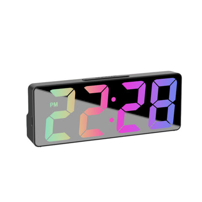 Modern Digital Clock,LED Display with Date/Temperature, Auto Dim Feature,Snooze Function,Desktop Electronic Clock