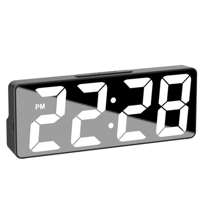Modern Digital Clock,LED Display with Date/Temperature, Auto Dim Feature,Snooze Function,Desktop Electronic Clock
