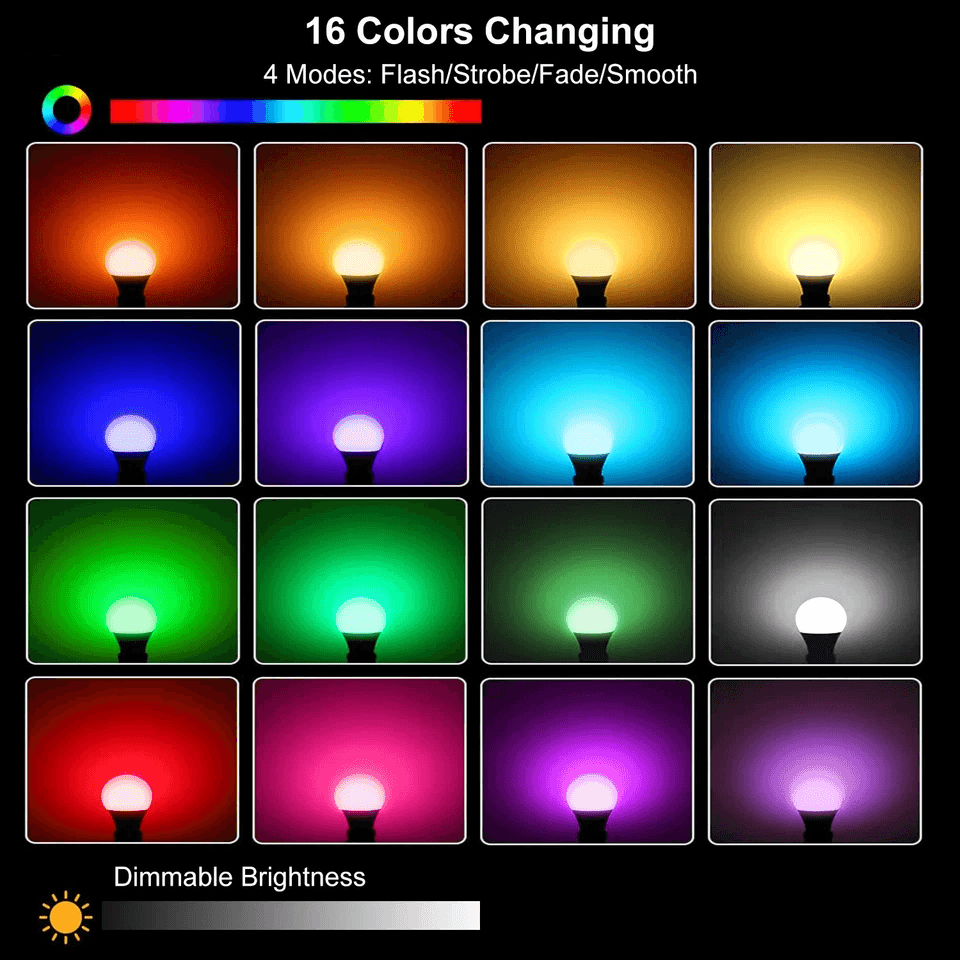 RGB LED Party Magic Bulb Light with Remote Color Changing Decorative LED Bulb
