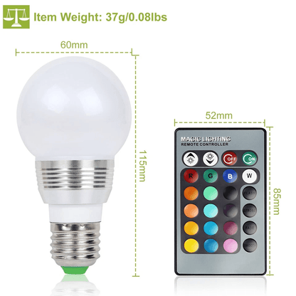 RGB LED Party Magic Bulb Light with Remote Color Changing Decorative LED Bulb