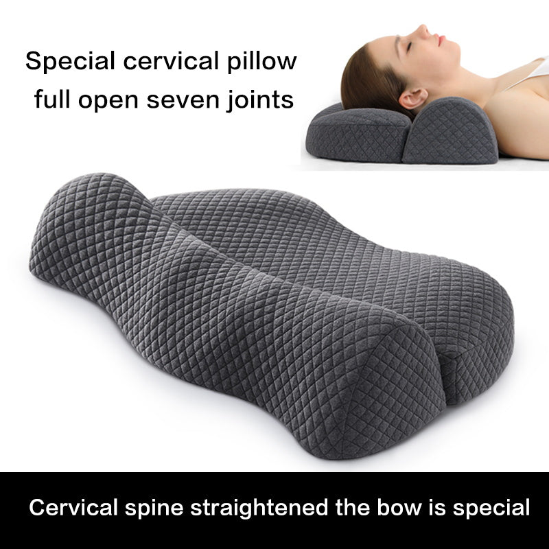 Memory Foam Contour Pillow, Orthopedic Cervical Pillow for Side & Back Sleepers, Ergonomic Bed Pillow